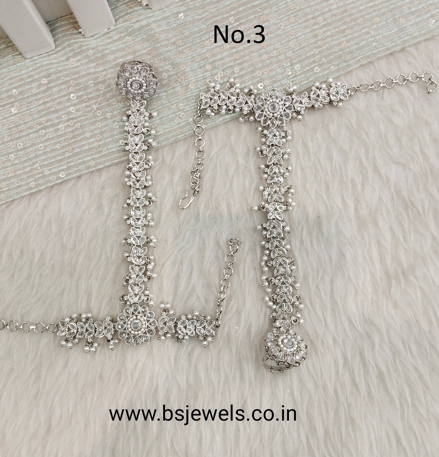 Hand Bracelets Gold Bridal Pair Finger Ring Panja Jewellery