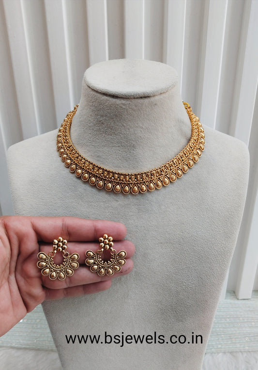 Gold Polki Necklace Jewellery Rana Set