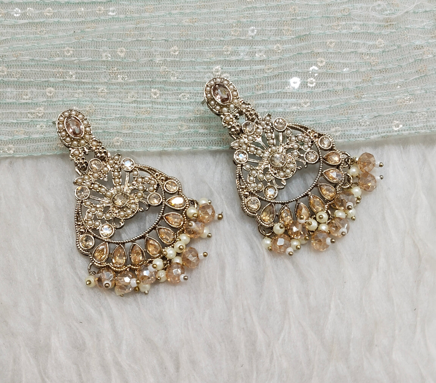 Antique Gold Bollywood Ammy Earrings