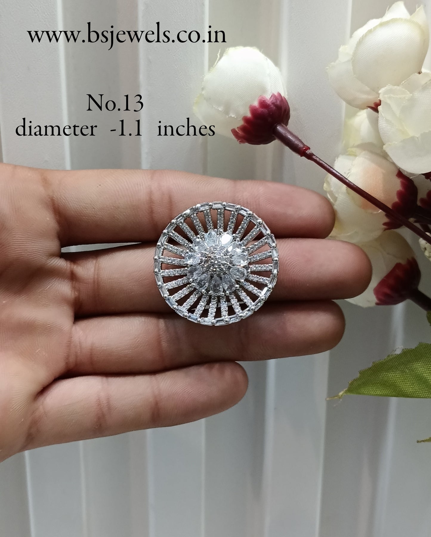 CZ American Diamond Adjustable Finger Rings