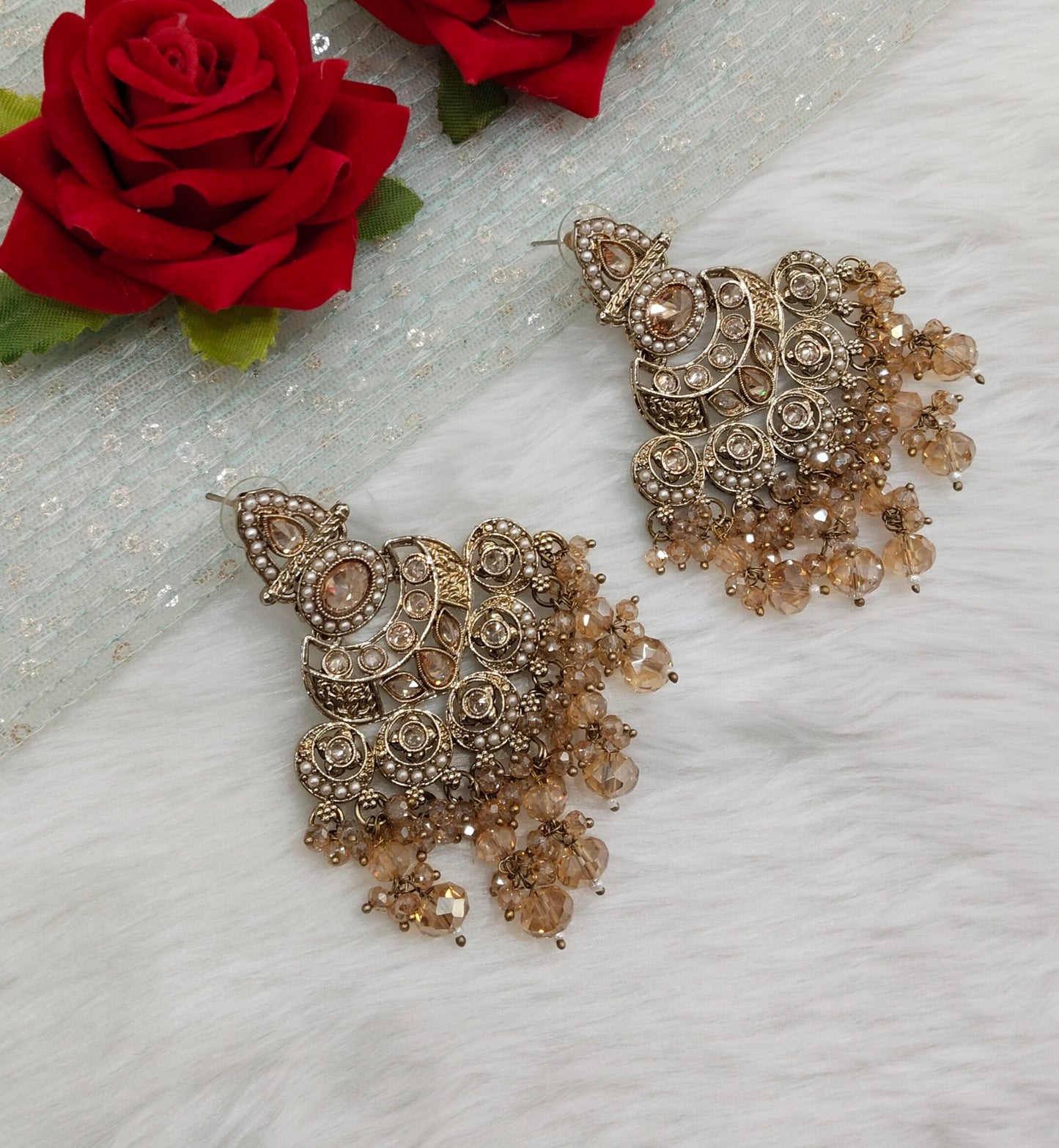 Antique Gold Bollywood Ruturaj Earrings