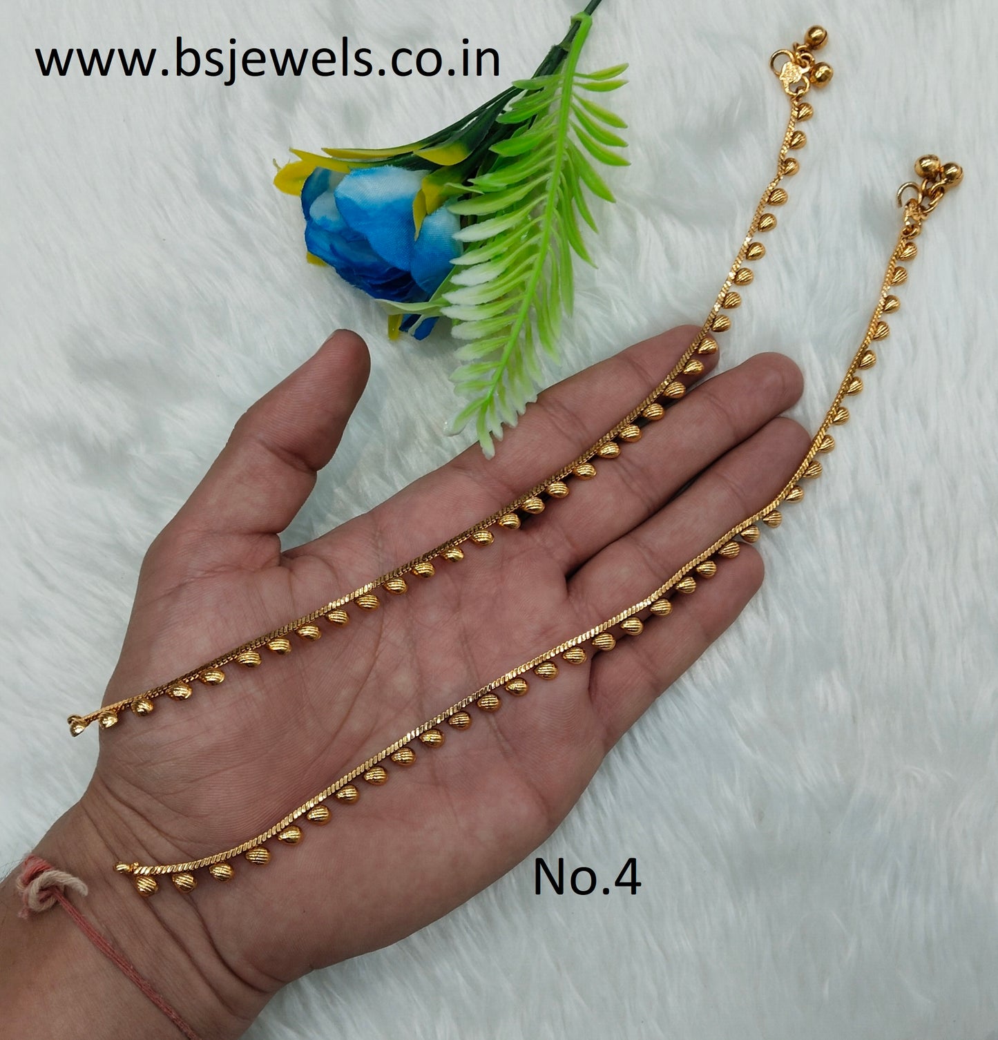 Gold Anklets Jhanjar Payal Jewellery Set