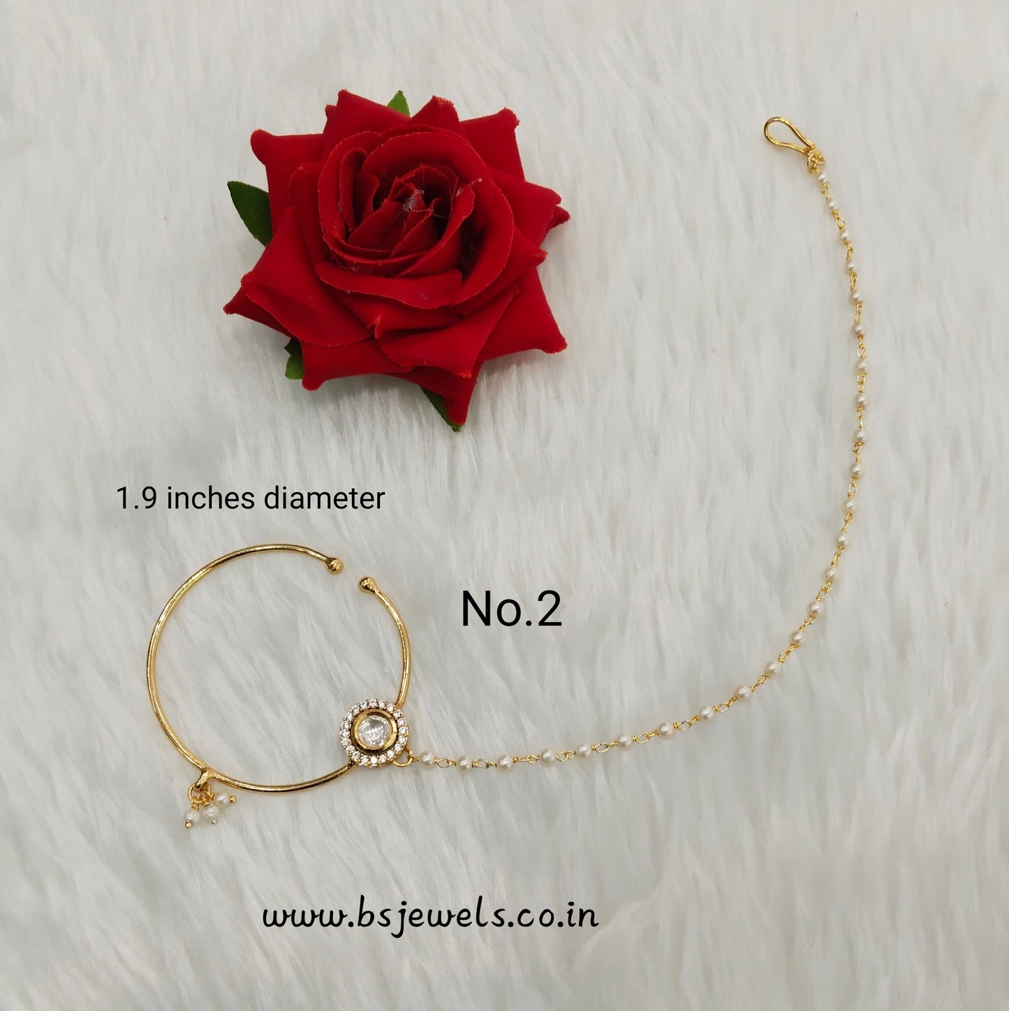Nose ring bridal nathini for pierced nose