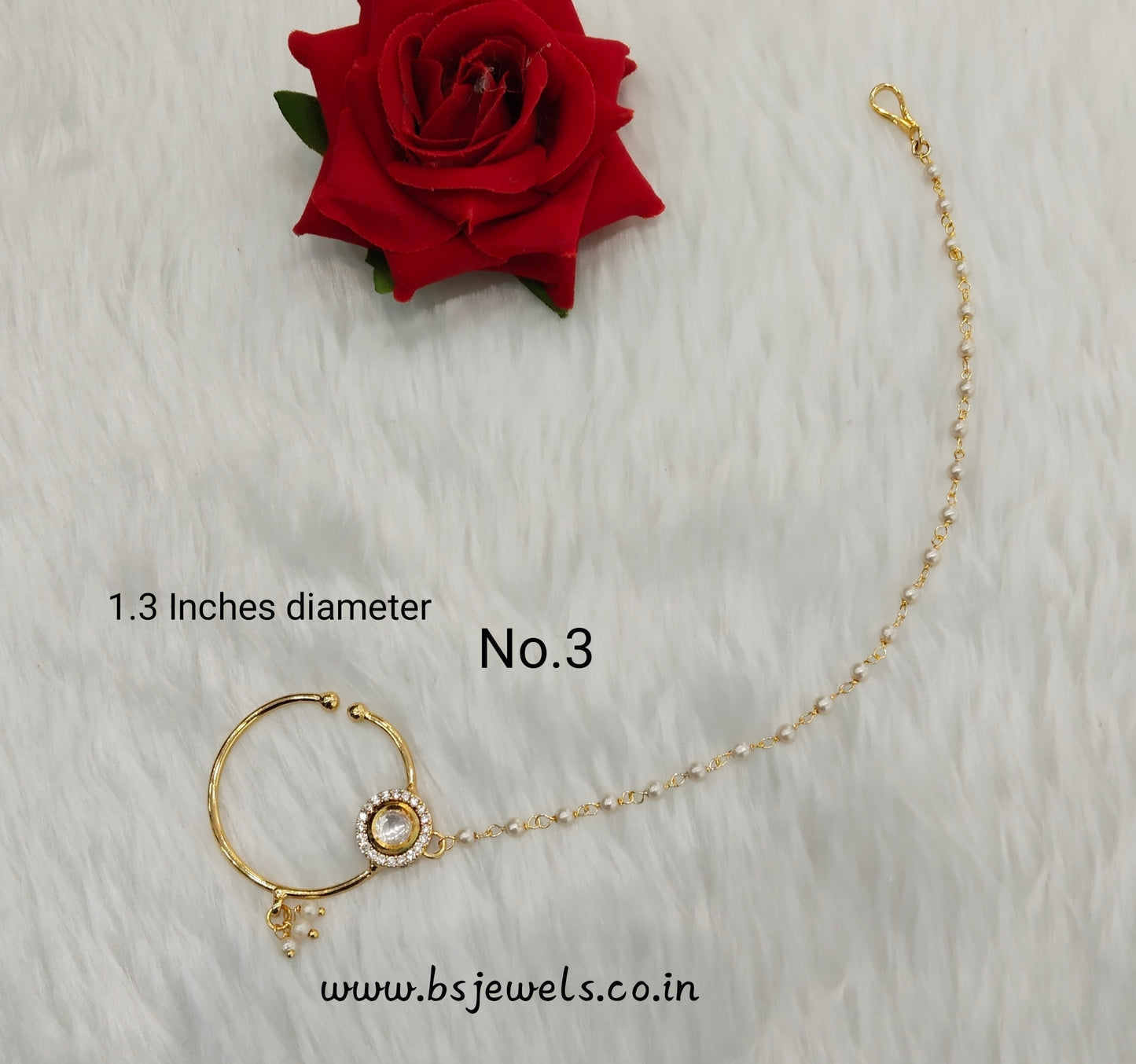 Nose ring bridal nathini for pierced nose