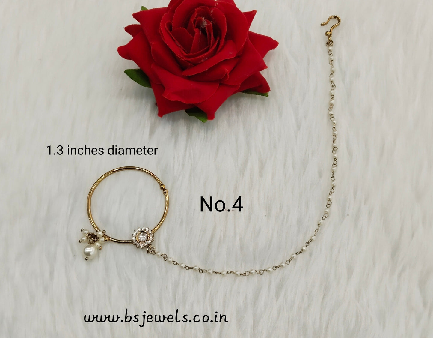 Nose ring bridal nathini for pierced nose