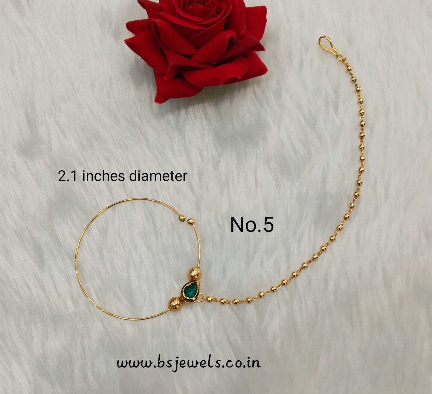 Nose ring bridal nathini for pierced nose