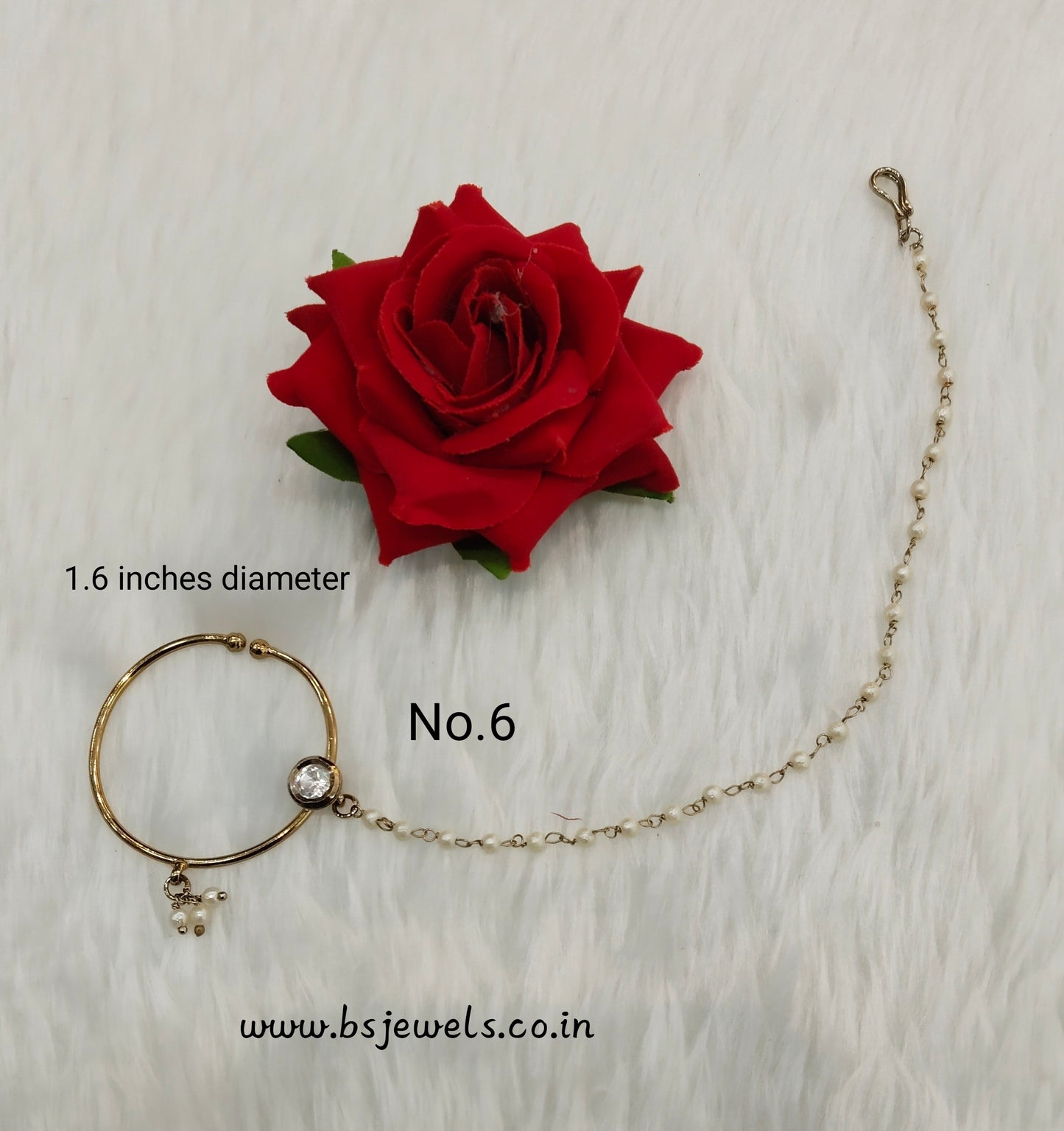 Nose ring bridal nathini for pierced nose