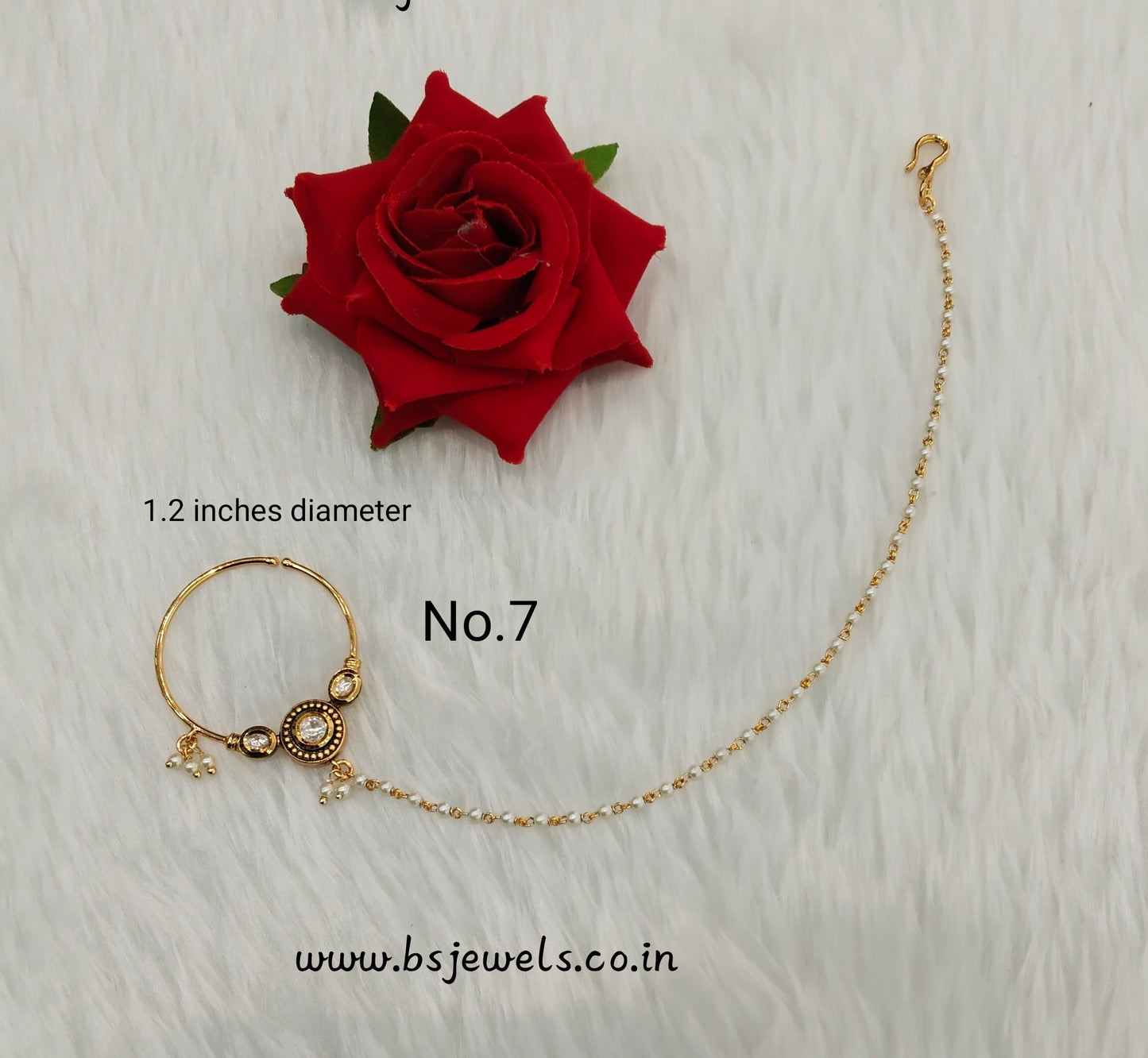 Nose ring bridal nathini for pierced nose