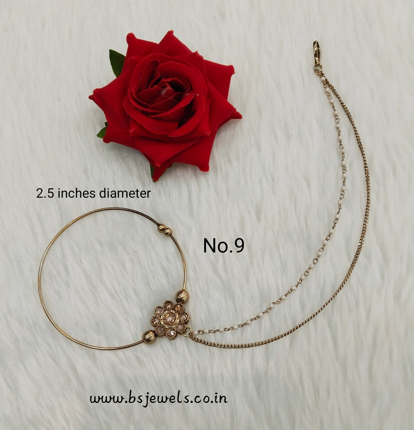Nose ring bridal nathini for pierced nose