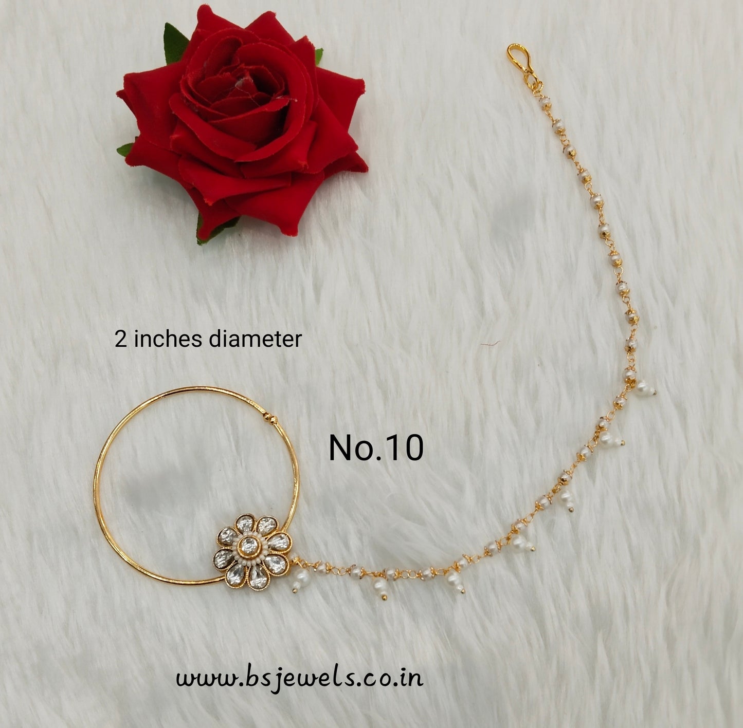 Nose ring bridal nathini for pierced nose