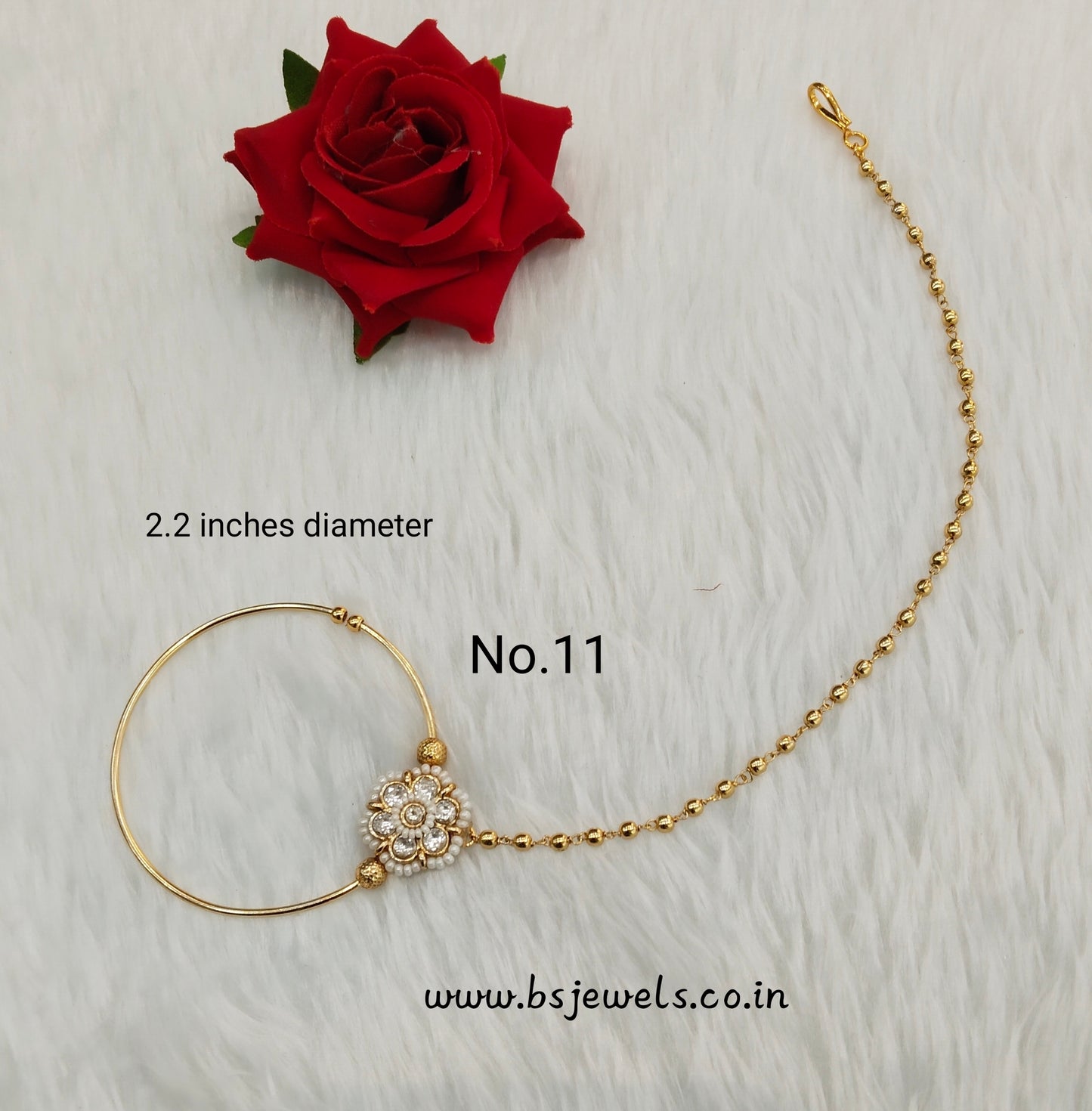 Nose ring bridal nathini for pierced nose