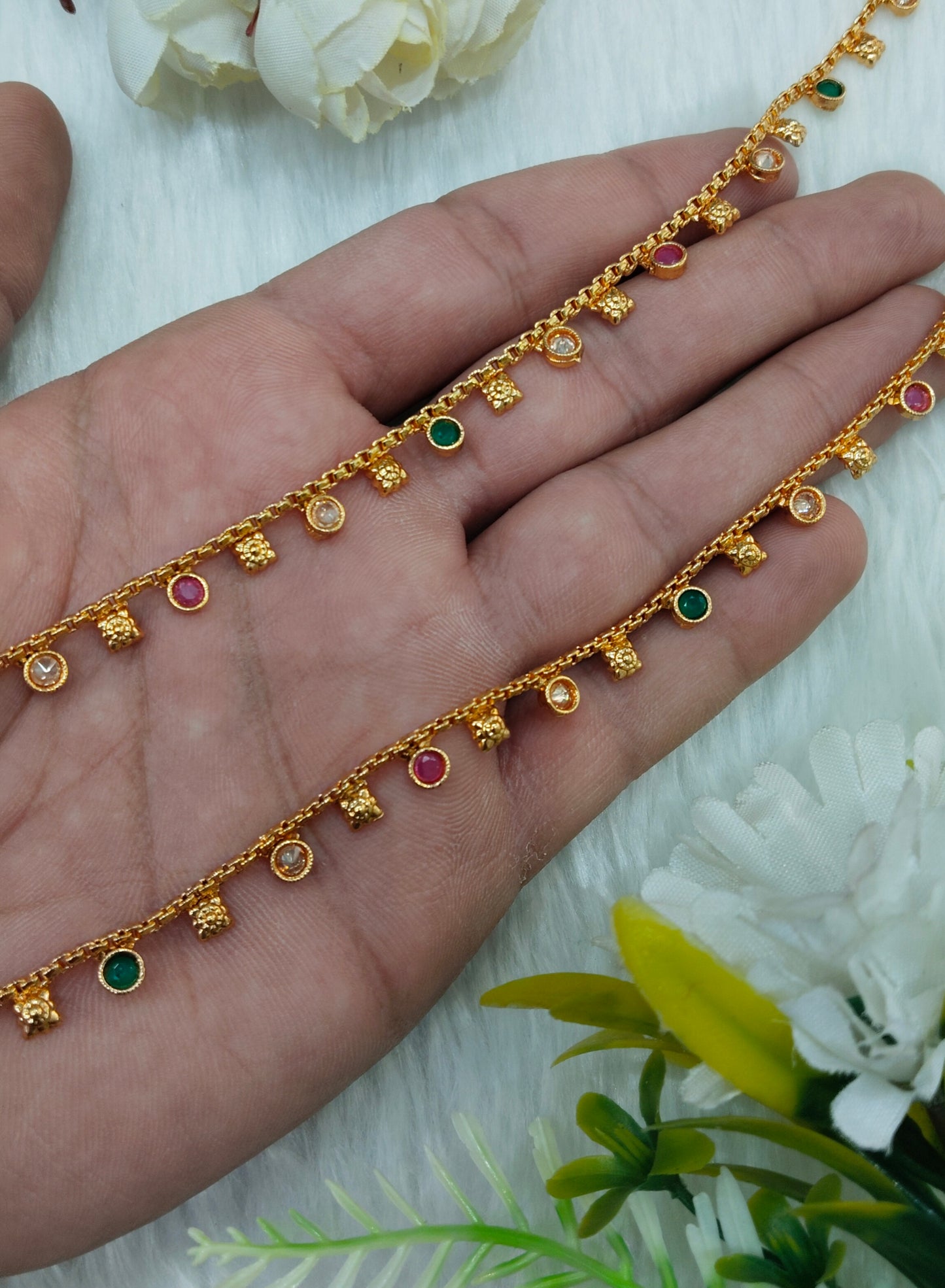 Gold Anklets Jhanjar Payal Jewellery Set