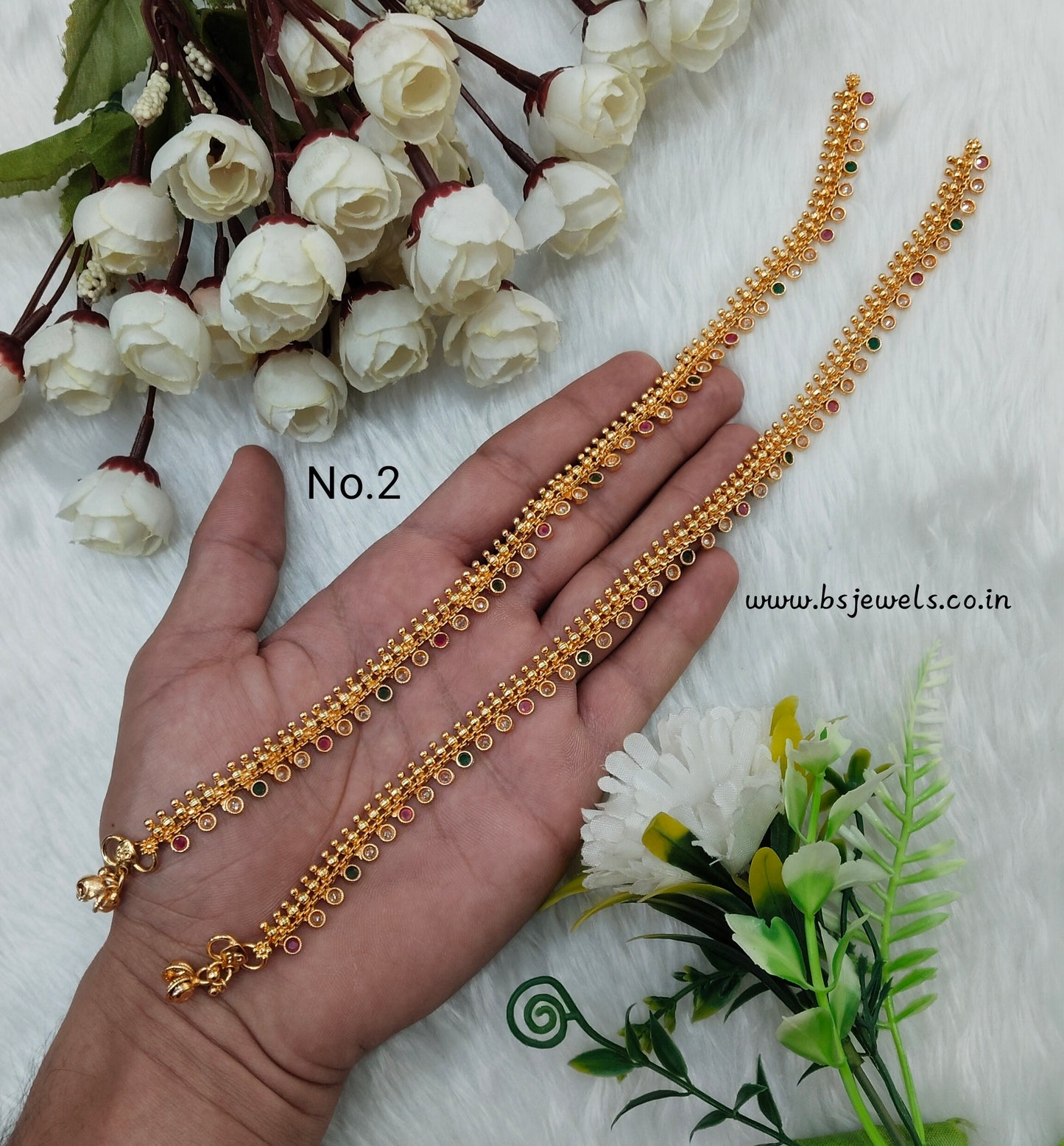Gold Anklets Jhanjar Payal Jewellery Set