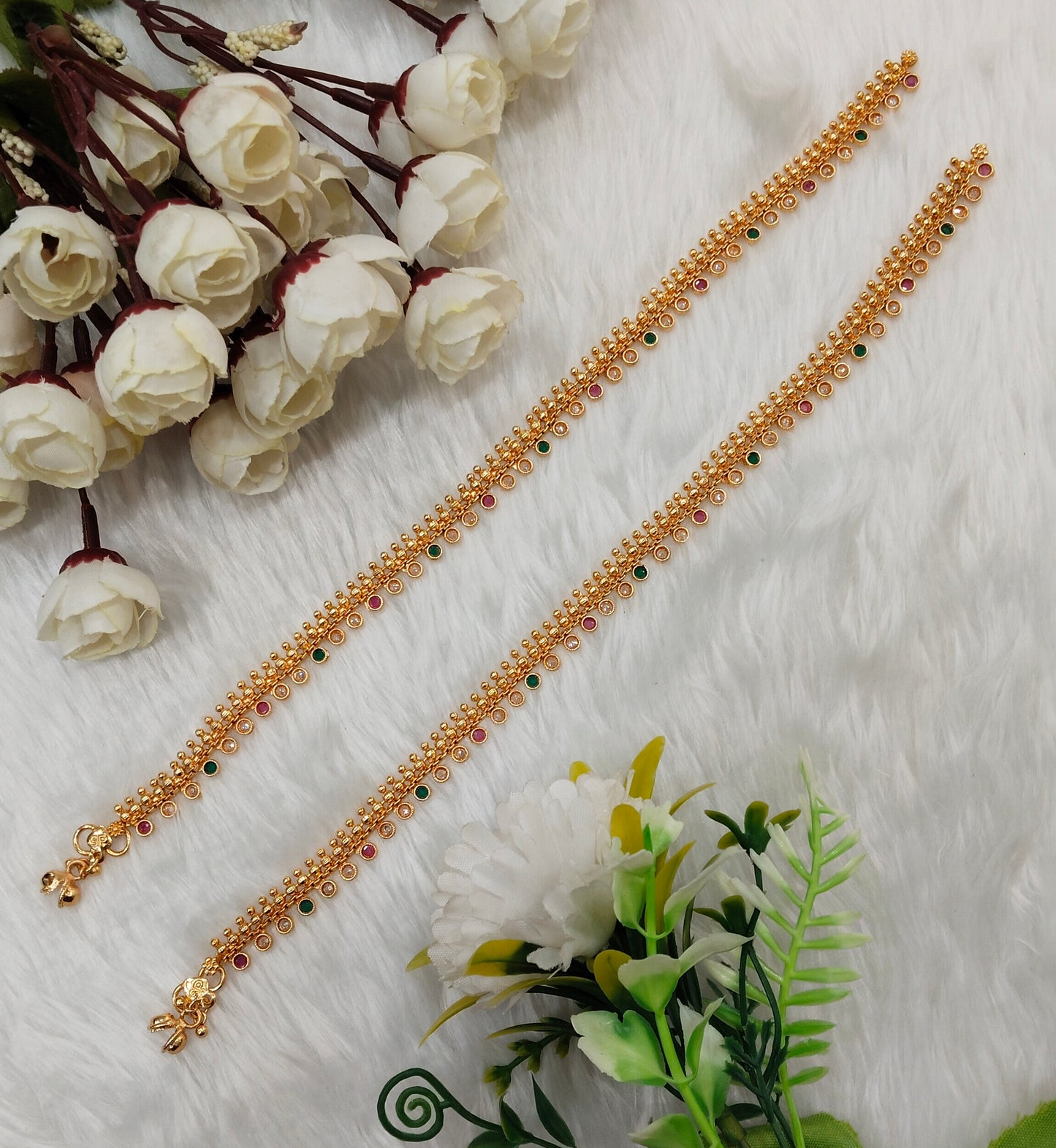 Gold Anklets Jhanjar Payal Jewellery Set
