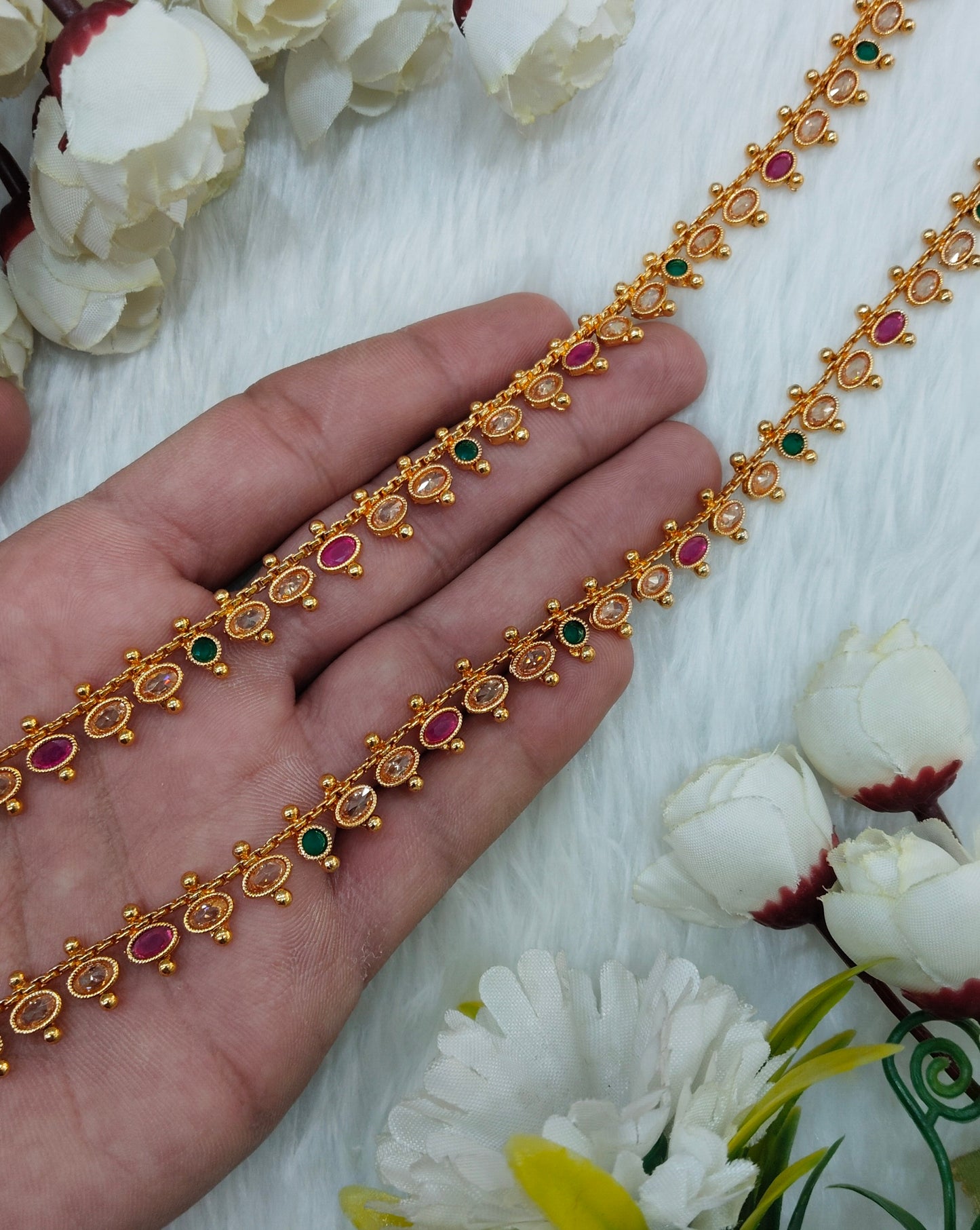 Gold Anklets Jhanjar Payal Jewellery Set