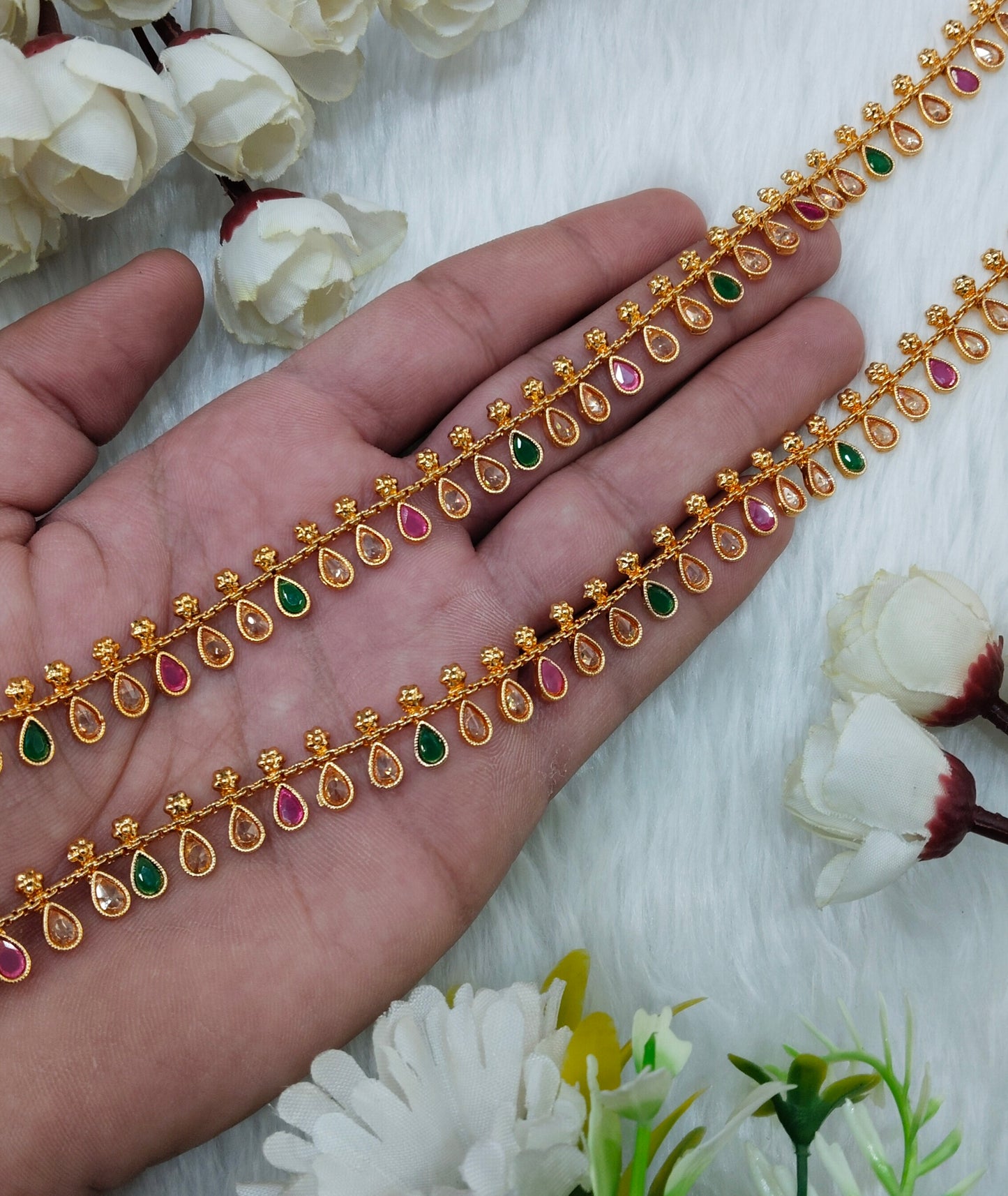 Gold Anklets Jhanjar Payal Jewellery Set
