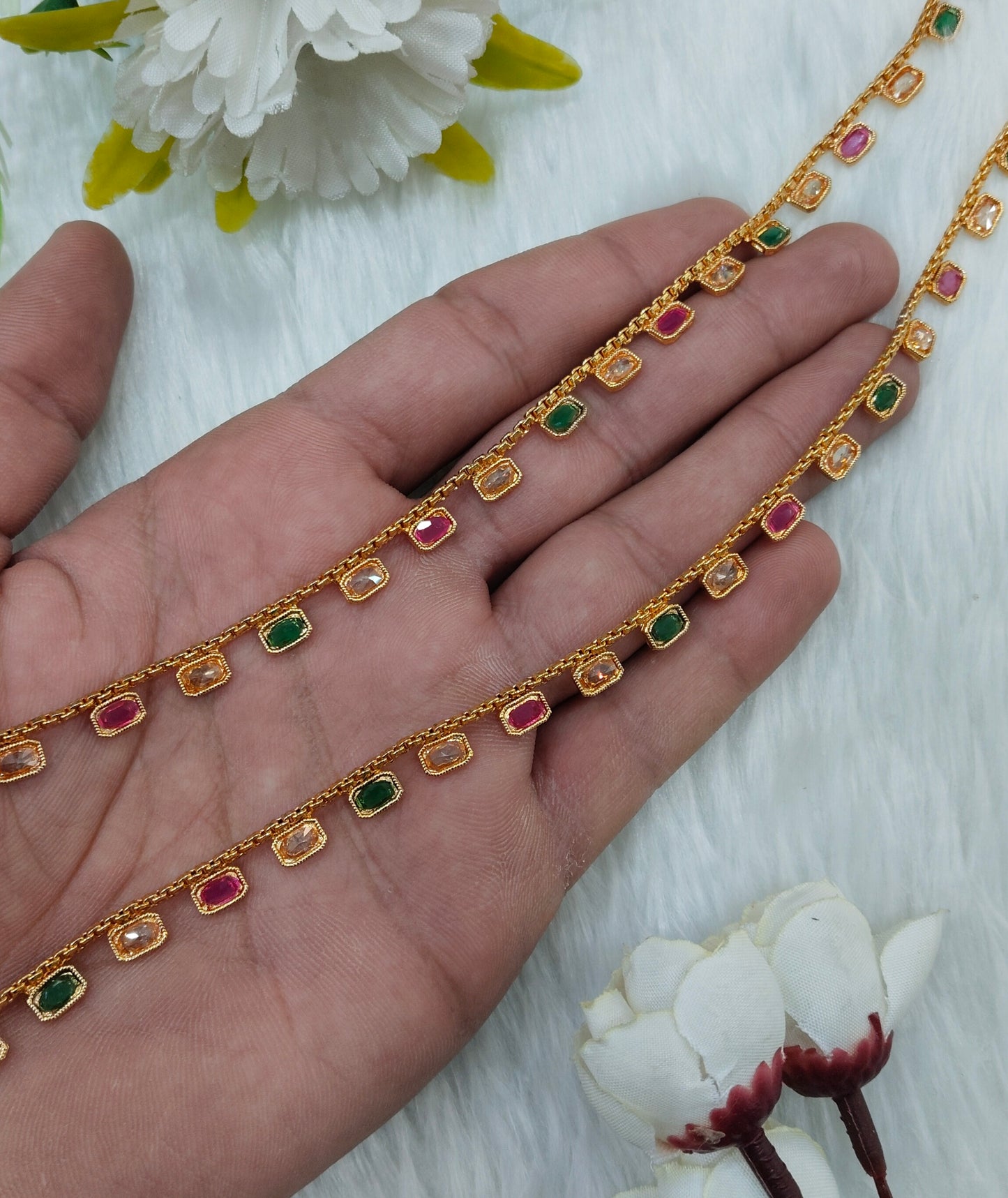 Gold Anklets Jhanjar Payal Jewellery Set