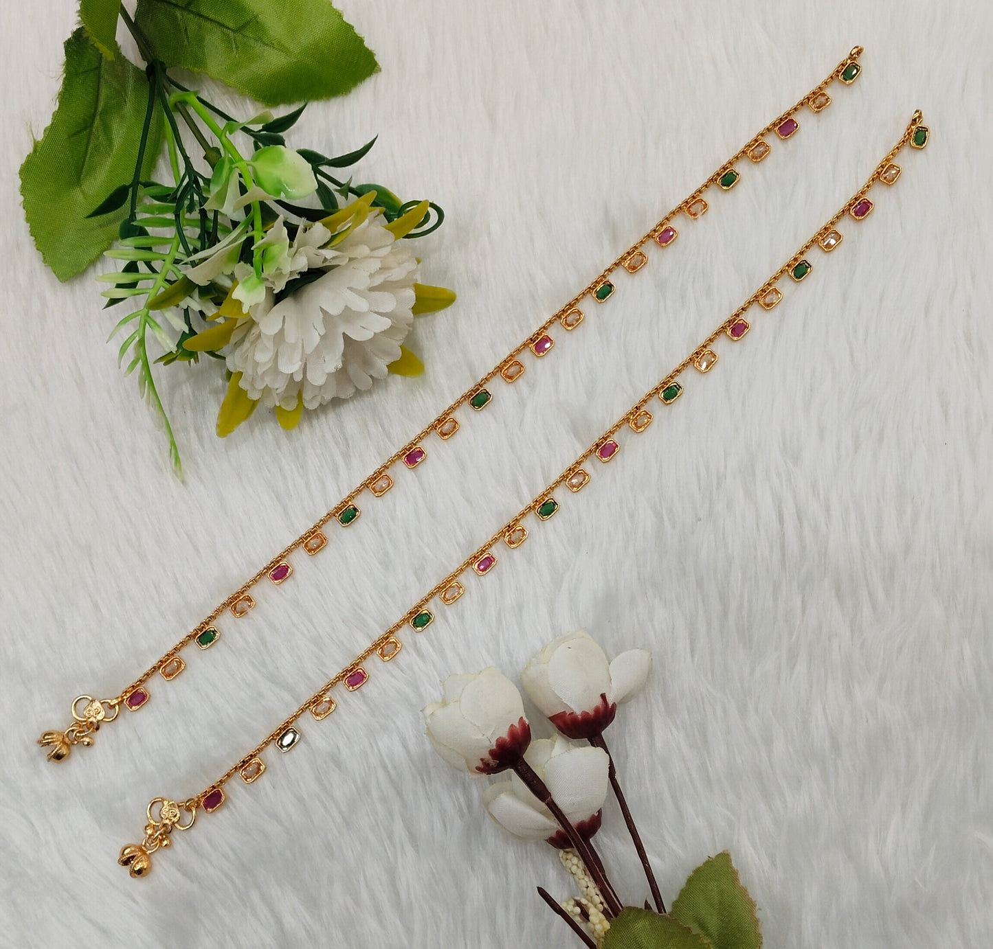 Gold Anklets Jhanjar Payal Jewellery Set