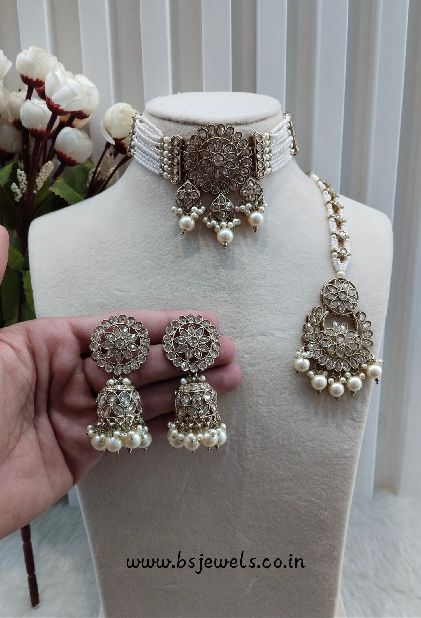 Antique Gold Choker Jewellery Alan Set