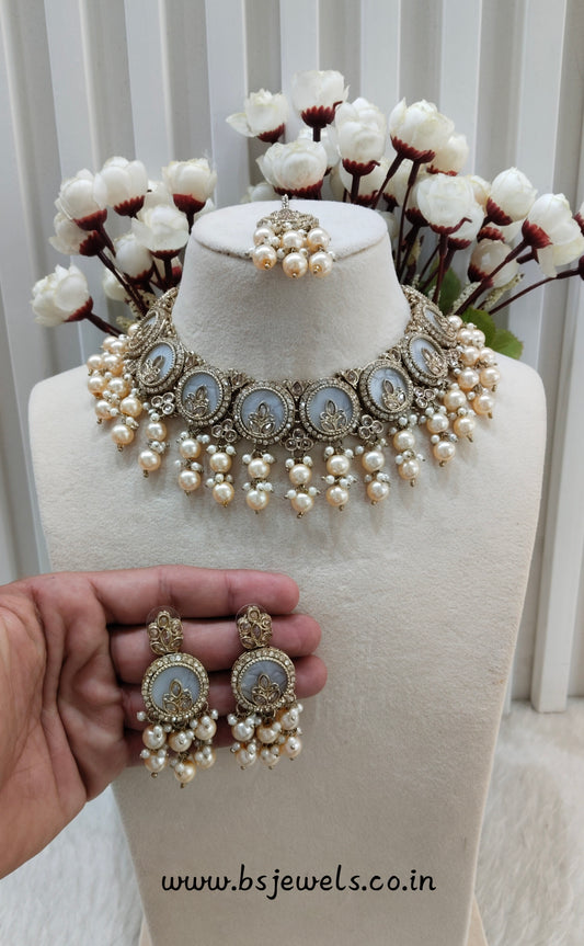 Antique Gold Necklace Jewellery Daisy Set