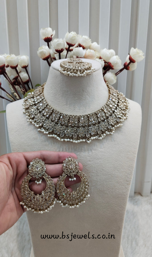 Antique Gold Necklace Jewellery Gopi Set