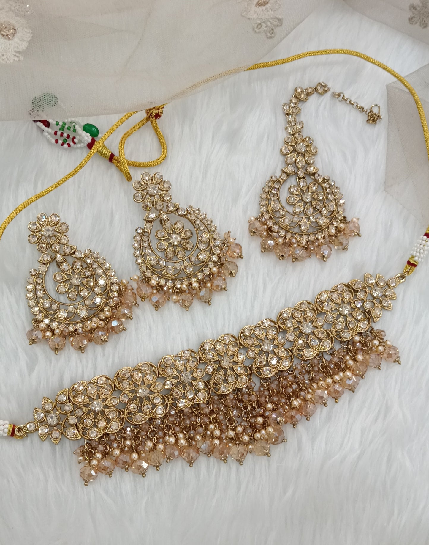 Antique Gold Choker Jewellery Jot Set
