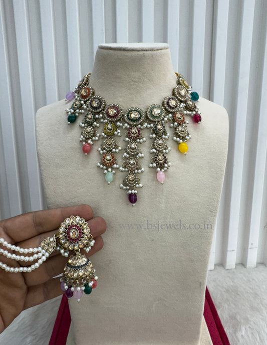 Multicolour Necklace Jewellery Jaagran Set