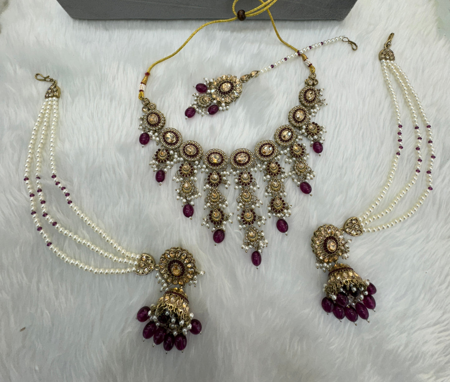 Purpule Necklace Jewellery Jaagran Set
