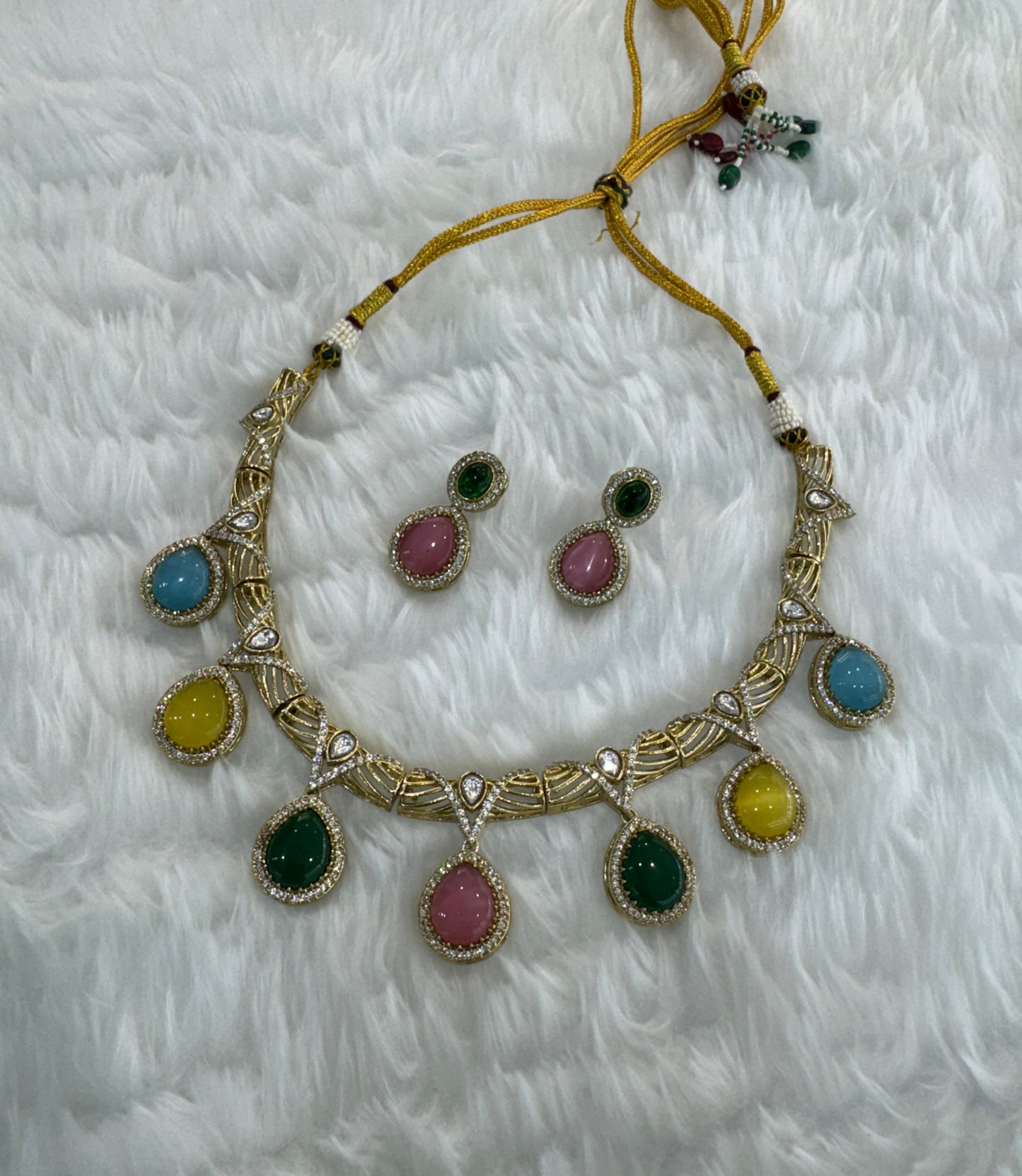 Multi color Necklace Jewellery Emma Set
