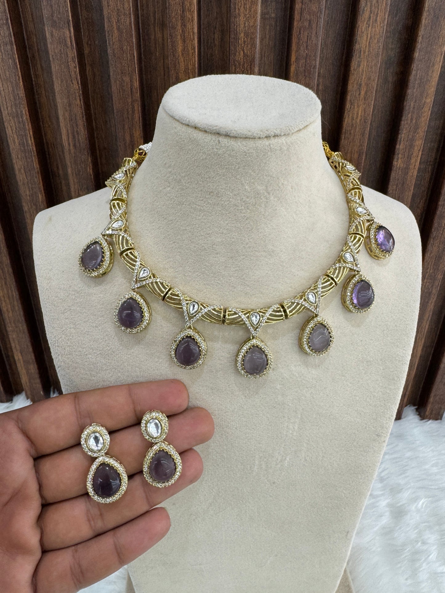 Grey Necklace Jewellery Emma Set