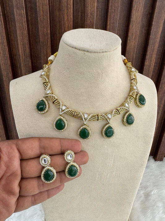 Green Necklace Jewellery Emma Set