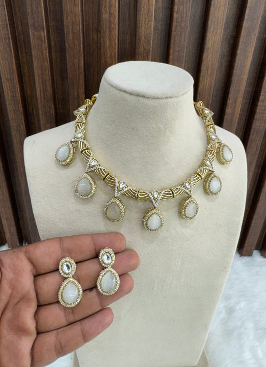 White Necklace Jewellery Emma Set