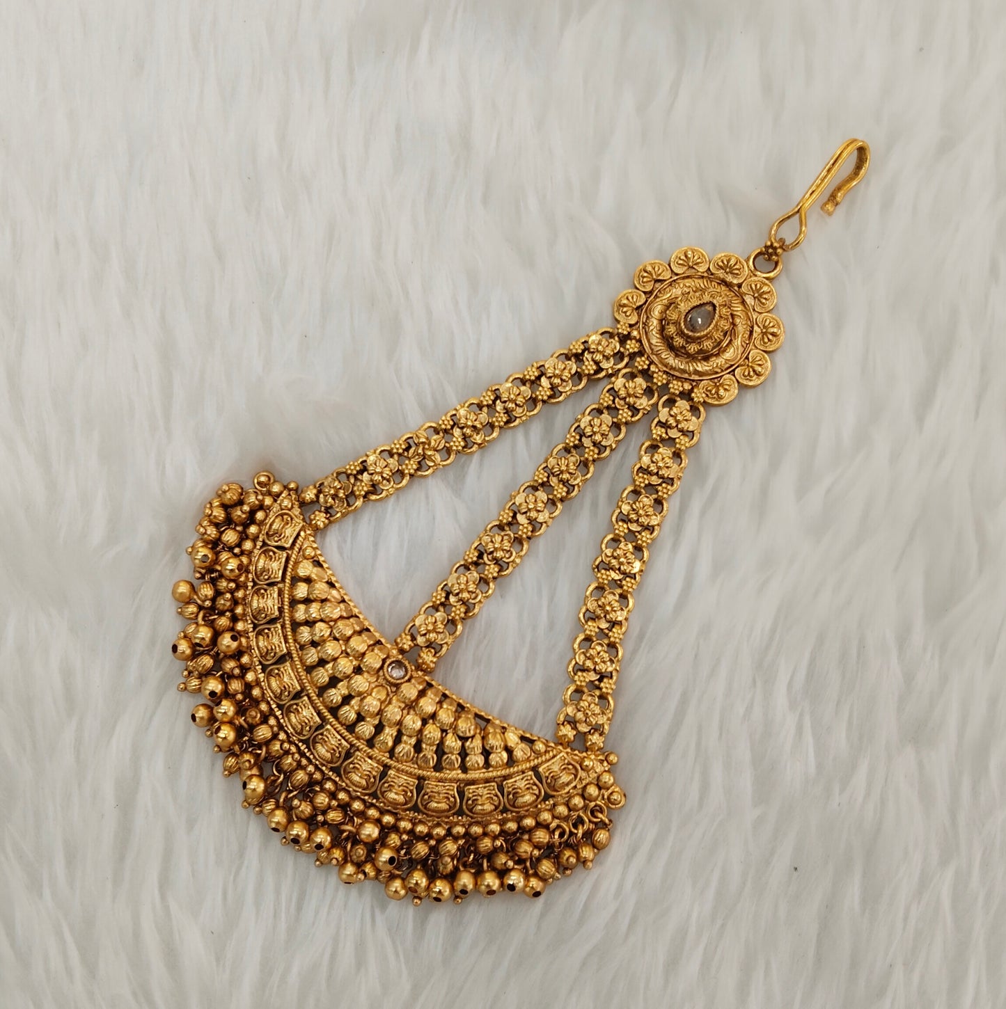 Gold Jhumar Headpassa Bridal Passa/Pakistani side Headpiece
