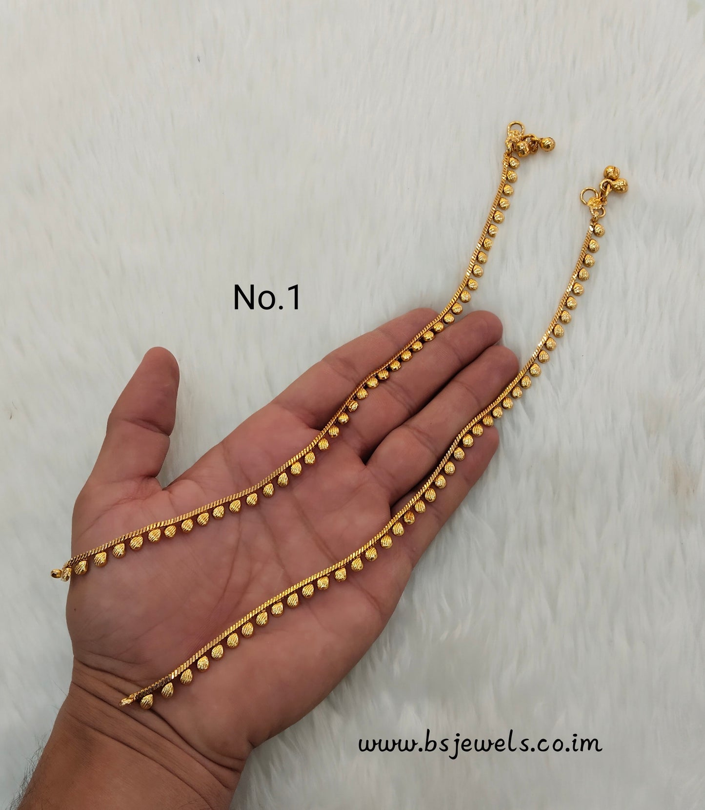 Gold Anklets Jhanjar Payal Jewellery Set