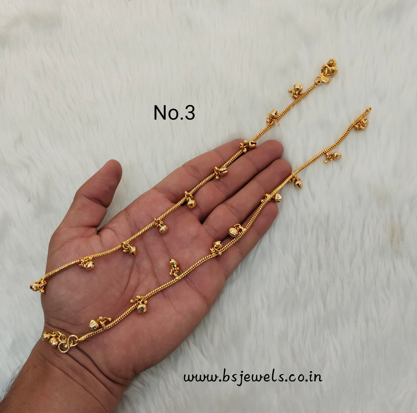 Gold Anklets Jhanjar Payal Jewellery Set
