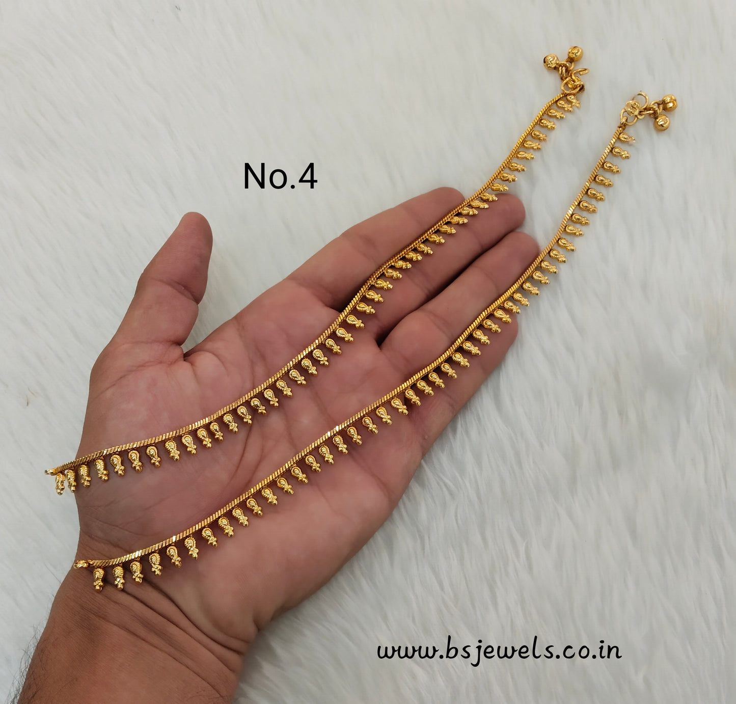 Gold Anklets Jhanjar Payal Jewellery Set