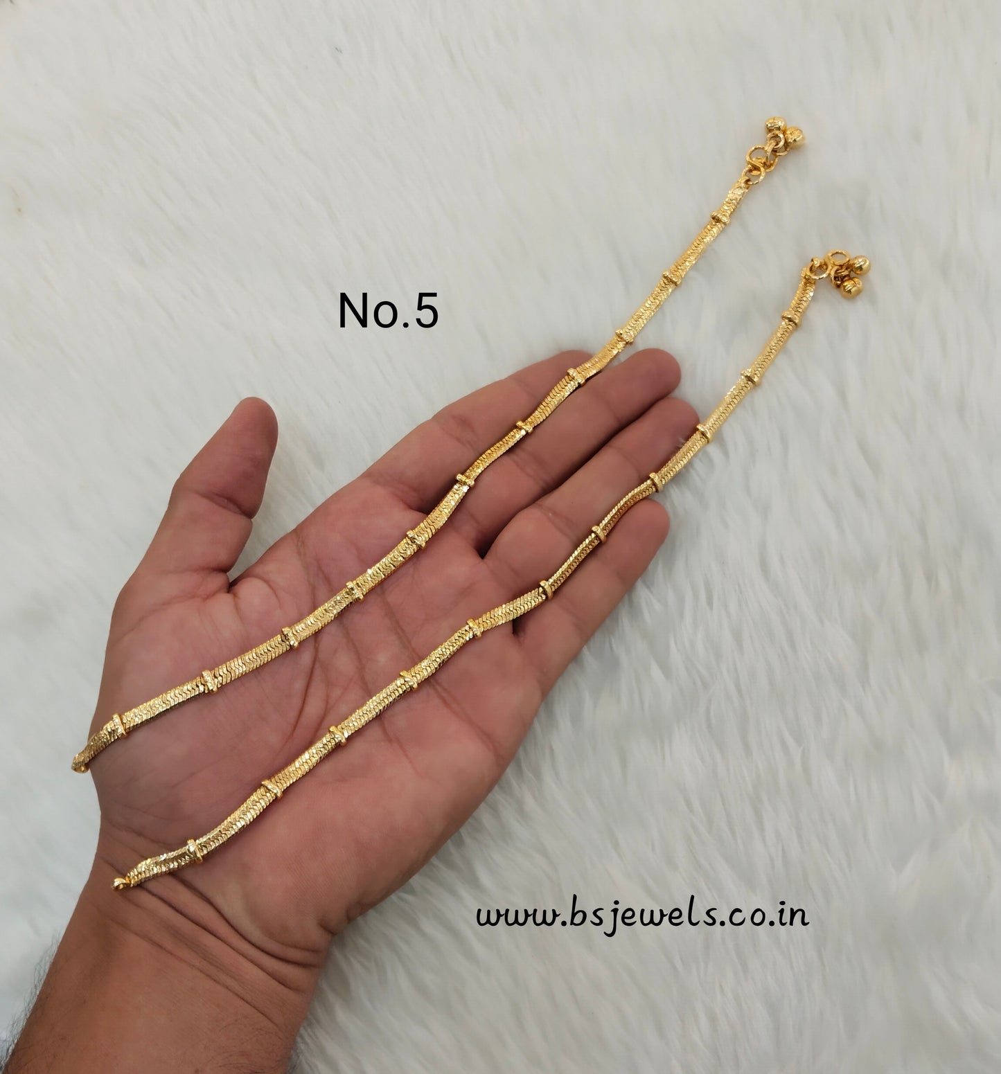 Gold Anklets Jhanjar Payal Jewellery Set