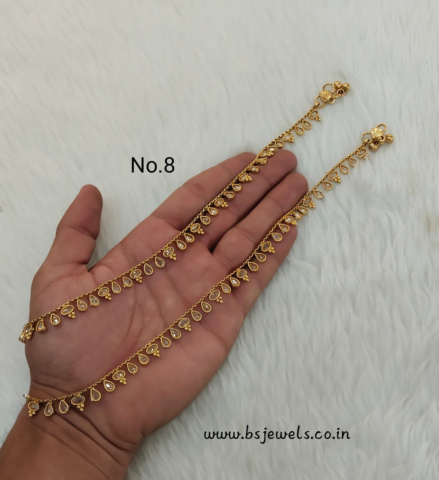 Gold Anklets Jhanjar Payal Jewellery Set