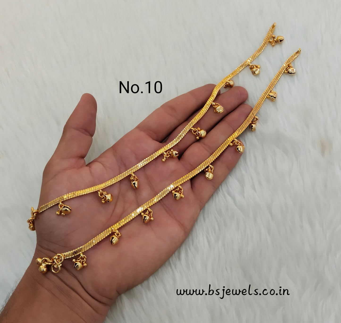 Gold Anklets Jhanjar Payal Jewellery Set