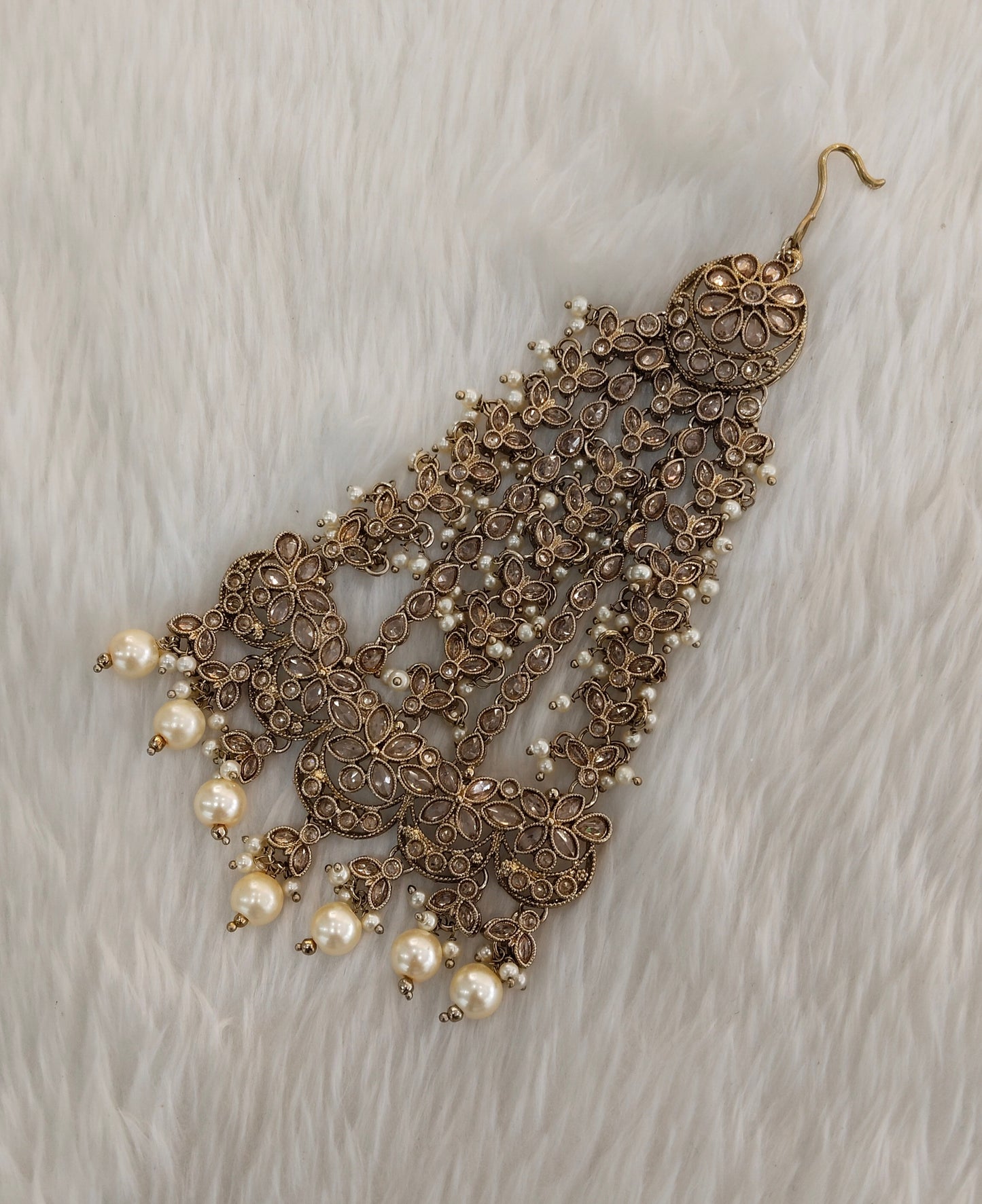 Antique Gold Jhumar Headpassa Pakistani side Headpiece