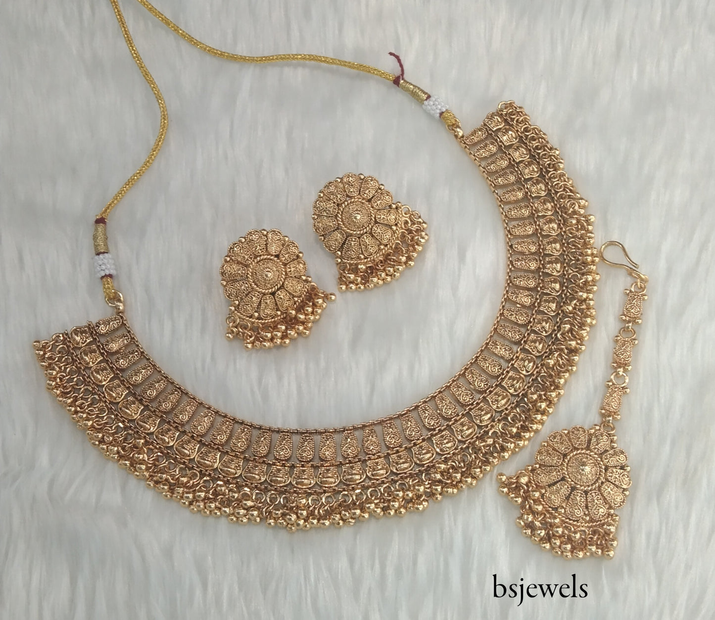 Gold Polki Necklace Jewellery Kiran Set