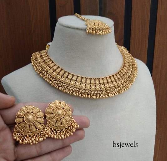Gold Polki Necklace Jewellery Kiran Set