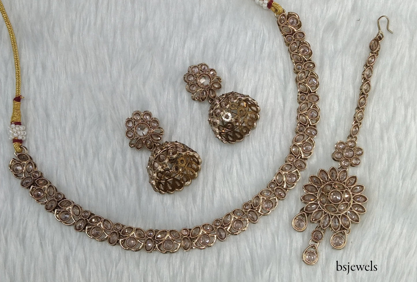 Antique Gold Necklace Jewellery Soni Bollywood