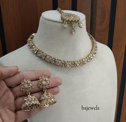 Antique Gold Necklace Jewellery Soni Bollywood