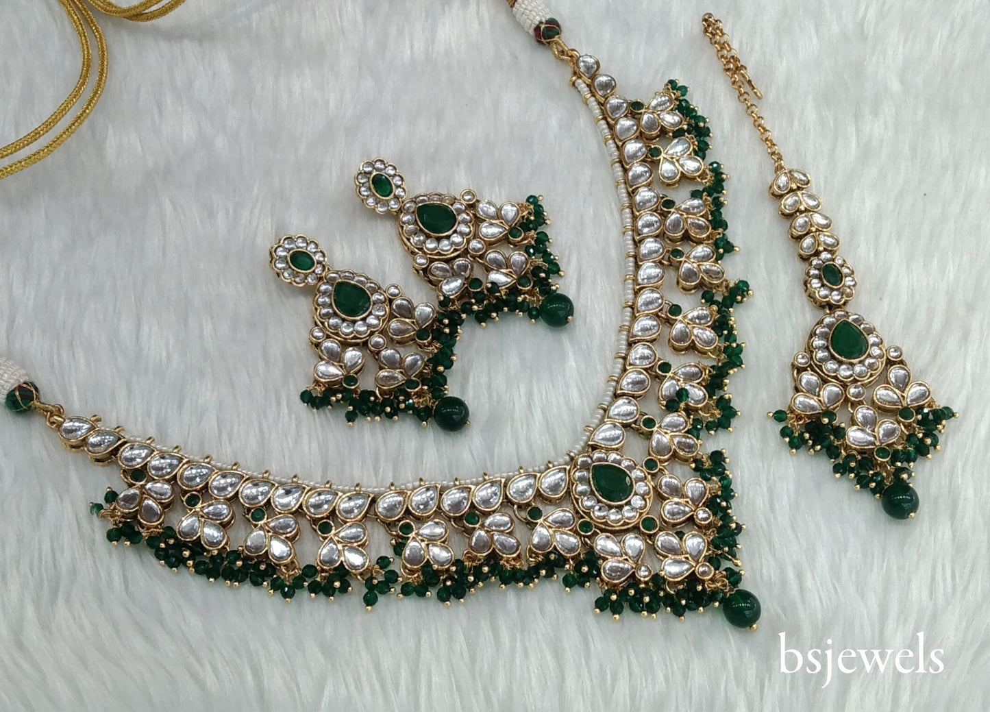 Green Kundan Necklace Preeti sets