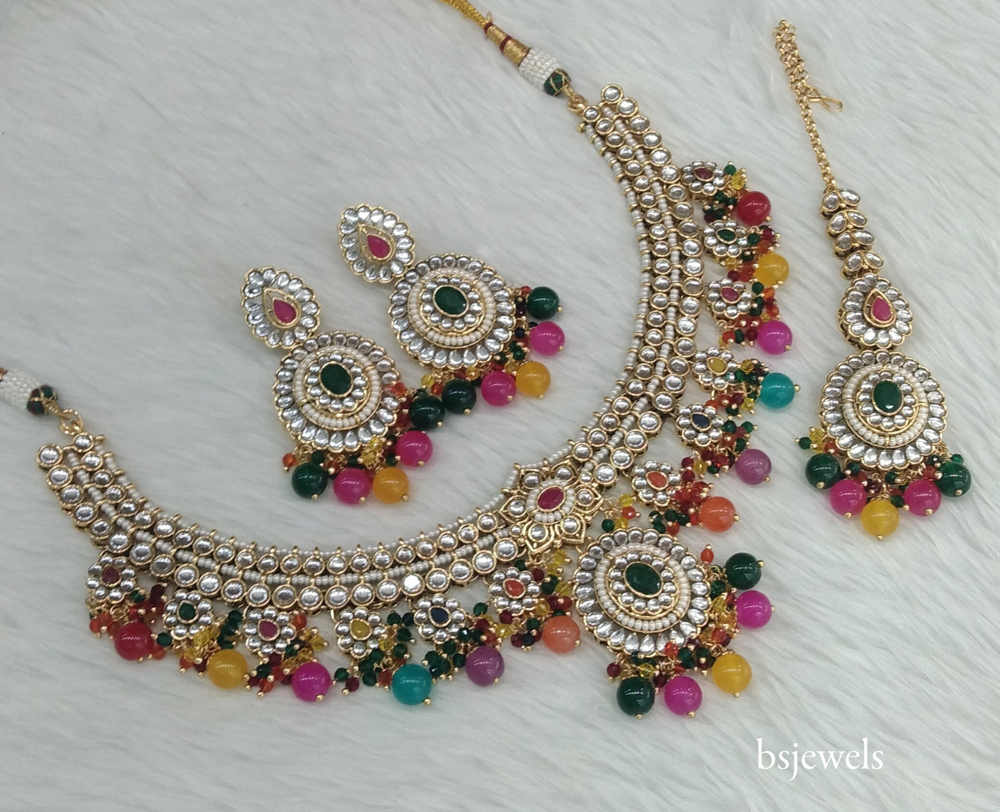 Multi Color Kundan Necklace Preeti sets
