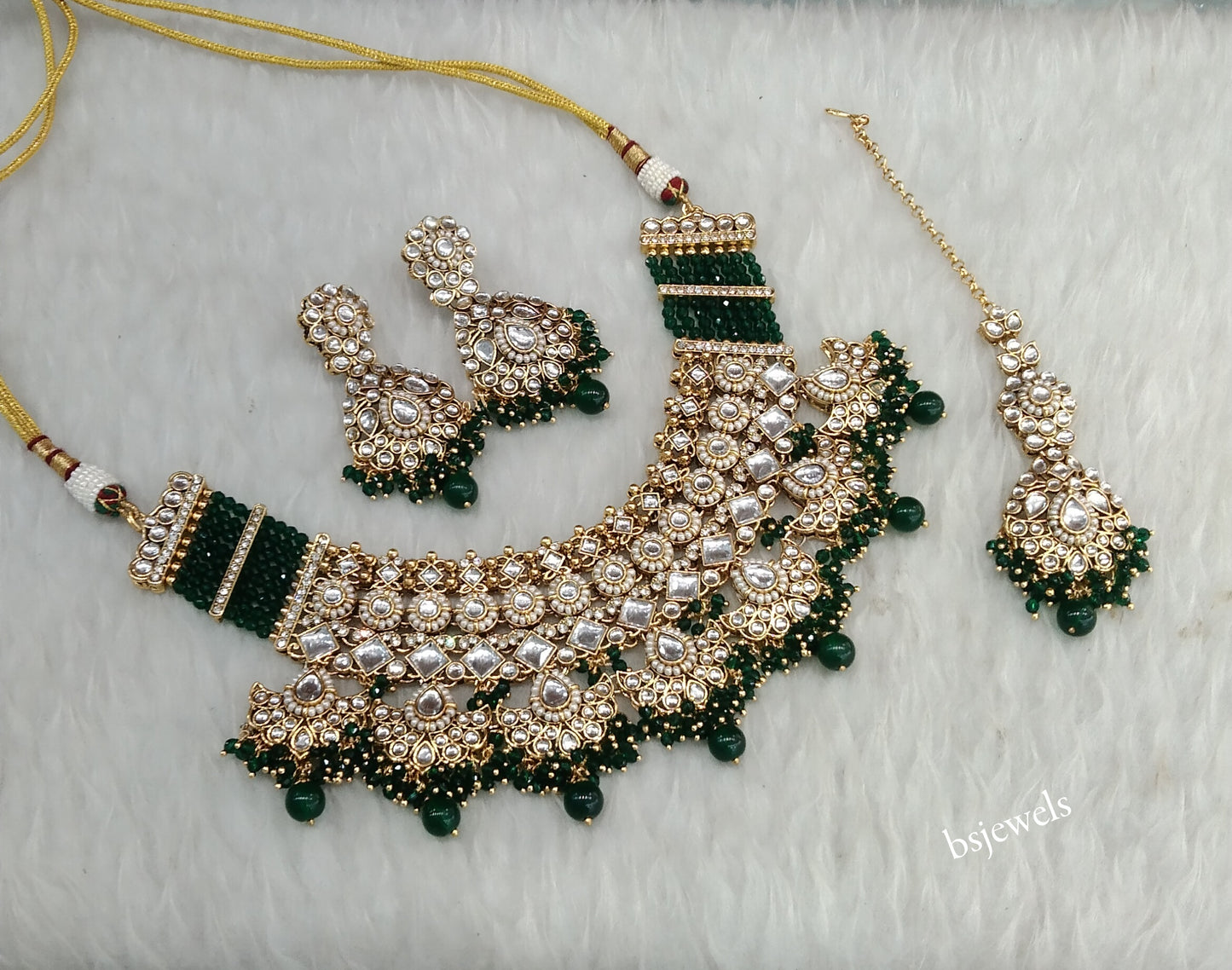 Green Kundan Necklace Eisha sets