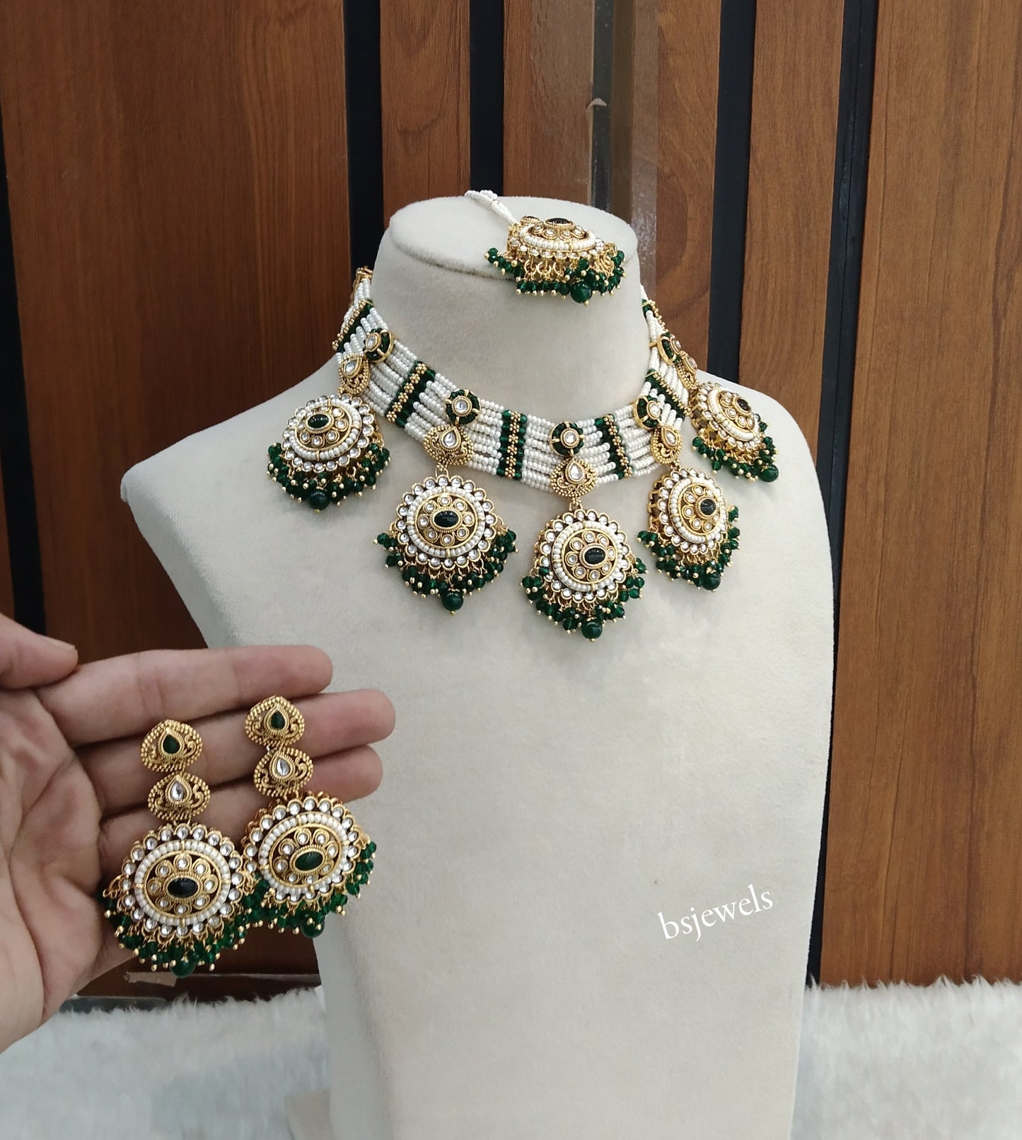 Green Kundan Necklace Sunita sets
