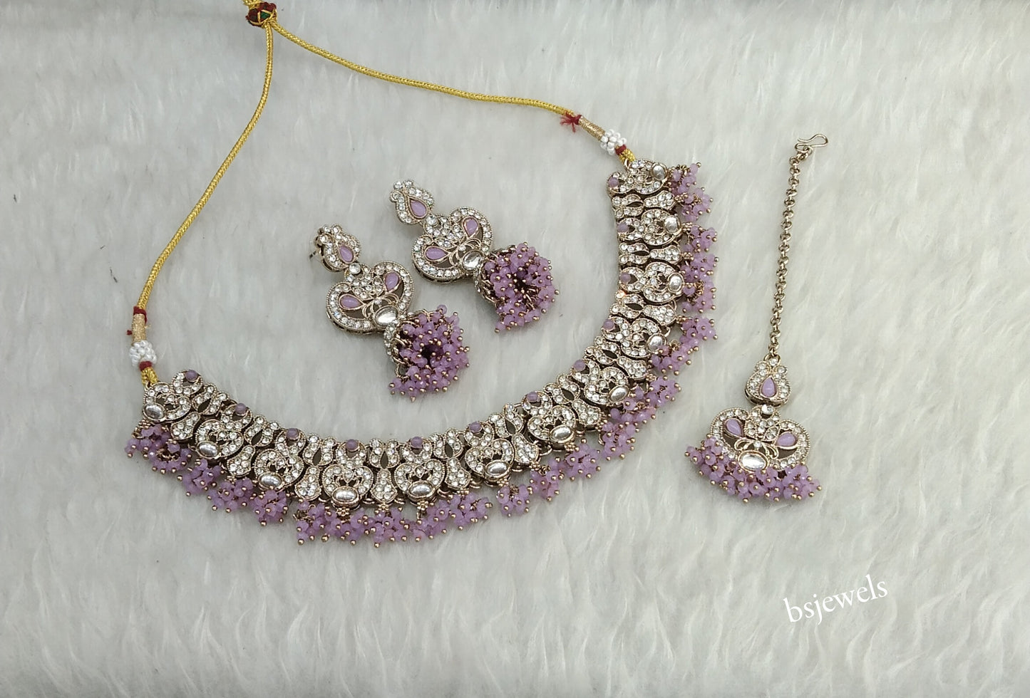 Antique Lavender Necklace Anvi sets