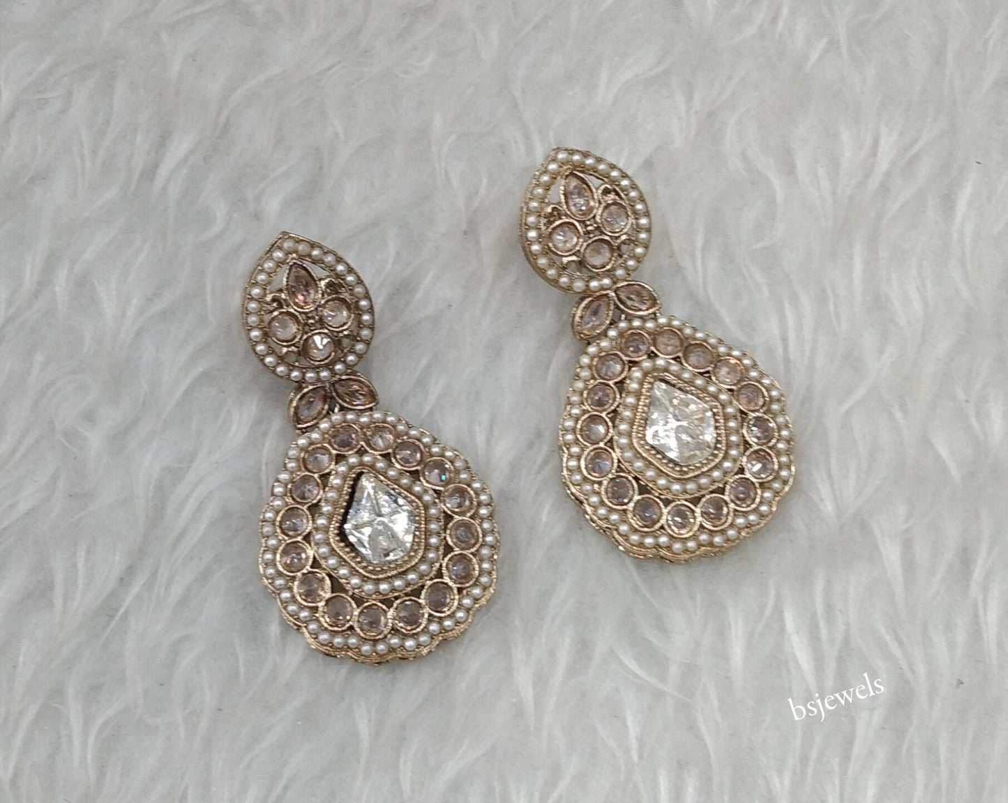 Antique Gold Bollywood Ida Earrings